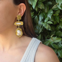 Cargar imagen en el visor de la galería, Caravanas rústicas bronce y perla