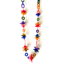 Cargar imagen en el visor de la galería, collar largo de resina con flores