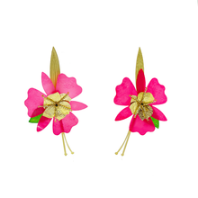 Cargar imagen en el visor de la galería, caravanas flores rosas