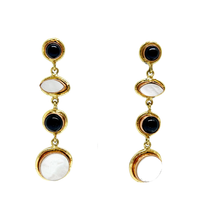 Cargar imagen en el visor de la galería, Caravanas largas con piedras naturales