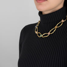 Cargar imagen en el visor de la galería, Collar de acero con piedras naturales