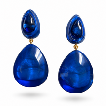 Cargar imagen en el visor de la galería, Caravanas gota azul