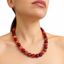 Cargar imagen en el visor de la galería, Collar tonos de bordo