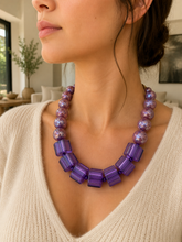 Cargar imagen en el visor de la galería, Collar violeta combinado
