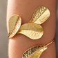 Brazalete hojas dorado, vista 2 – Fahoma