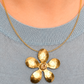 Collar flor con cristal, vista 2 – Fahoma