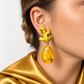 Caravanas coral amarillo, vista 2 – Fahoma