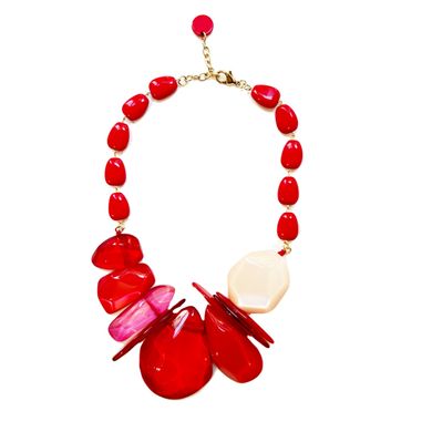 Collar de resina combinado - Fahoma.uy