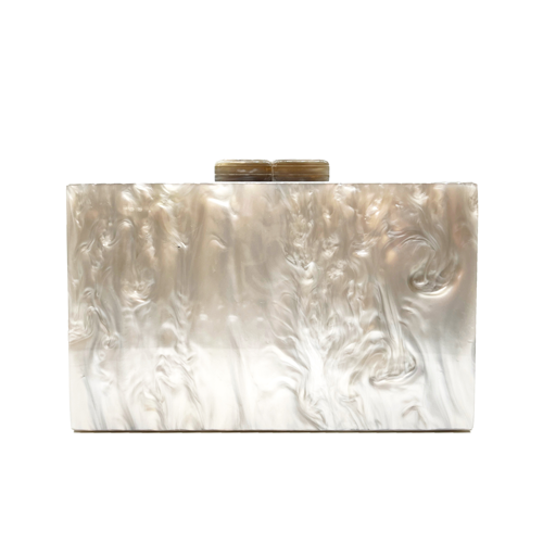 Clutch nacarado plateado – Fahoma, bijouterie en Uruguay