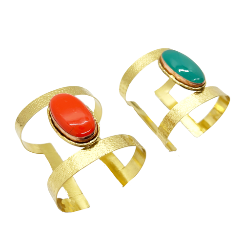 Pulsera piedra ágata ovalada, vista 3 – Fahoma