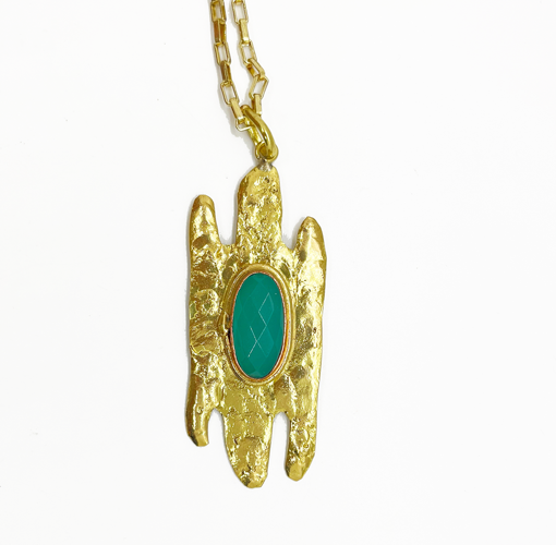 Collar colgante piedra, vista 4 – Fahoma