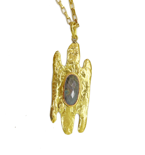 Collar colgante piedra, vista 5 – Fahoma