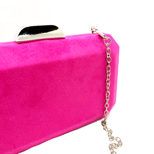 Clutch antelina fucsia