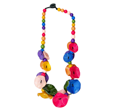 collar  de resina multicolor