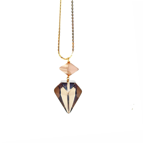 Colgante diamante de resina – Fahoma, bijouterie en Uruguay