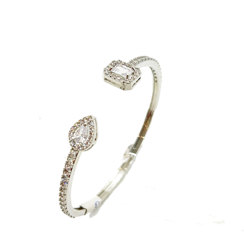 Esclava zirconia gota y rectángulo – Fahoma, bijouterie en Uruguay