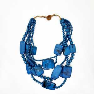 Collar cuentas rectangulares