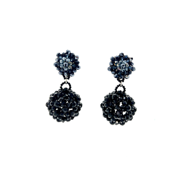 caravanas de cristal negras 