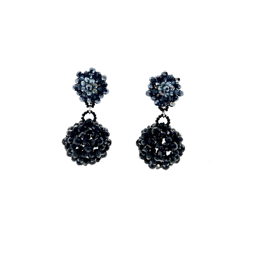 caravanas de cristal negras 