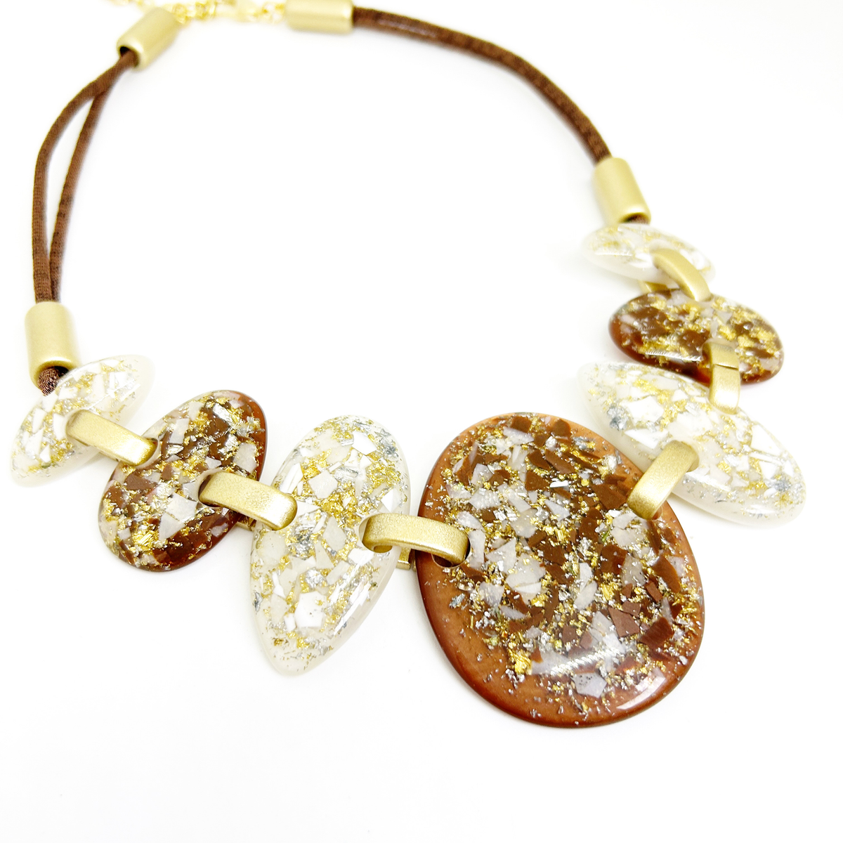 Collar piezas ovaladas – Fahoma, bijouterie en Uruguay
