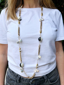 Collar perla nacar y cristal