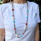 Collar cadena con coral, nácar y turquesa, vista 3 – Fahoma