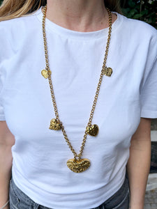 Collar dijes corazones