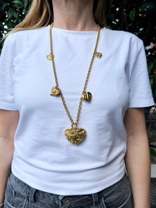 Collar dijes corazones