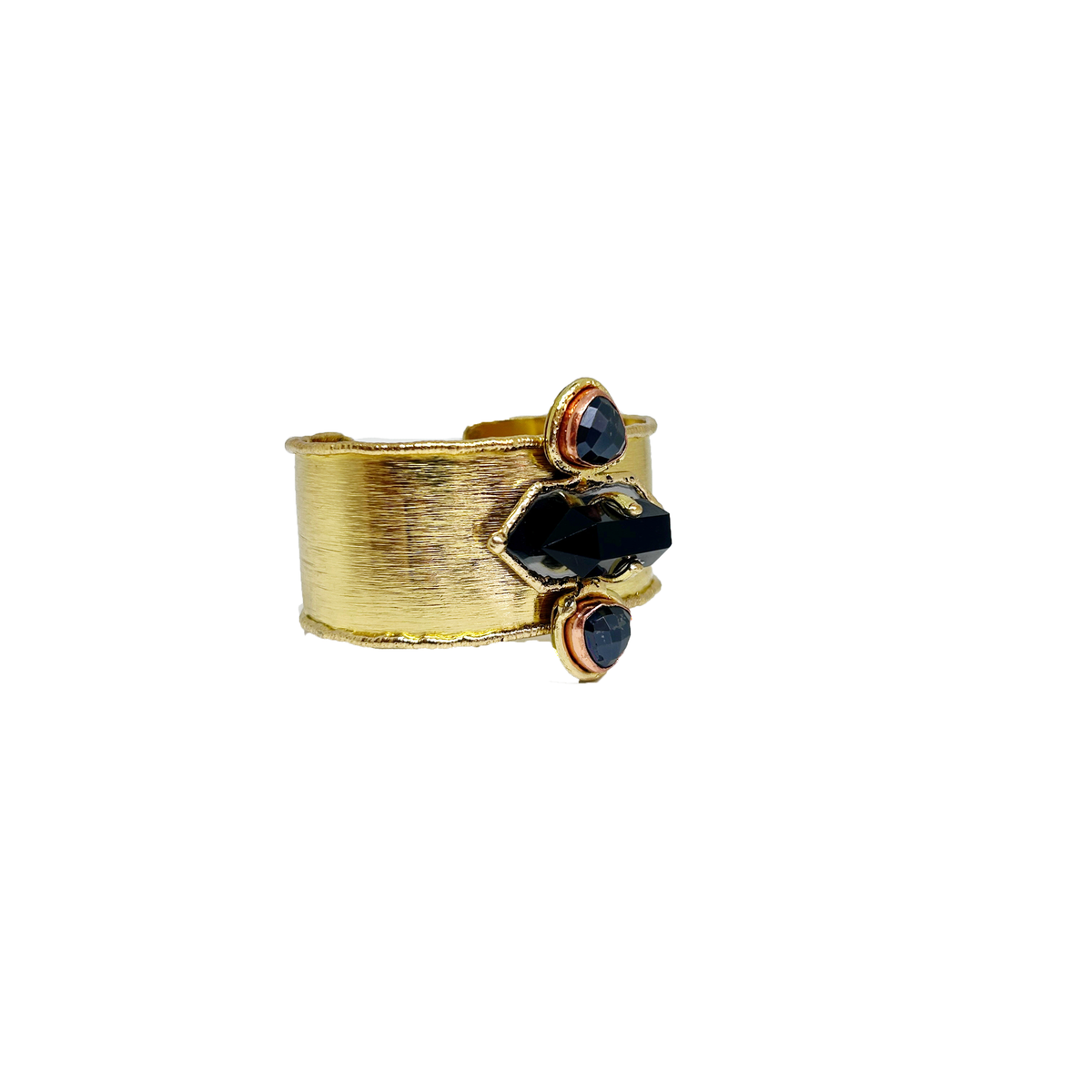Brazalete con piedra geométrica, vista 3 – Fahoma