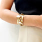 Brazalete triple con piedras, vista 4 – Fahoma