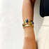 Brazalete triple con piedras, vista 7 – Fahoma