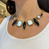 Collar navettes piedras naturales – Fahoma, bijouterie en Uruguay