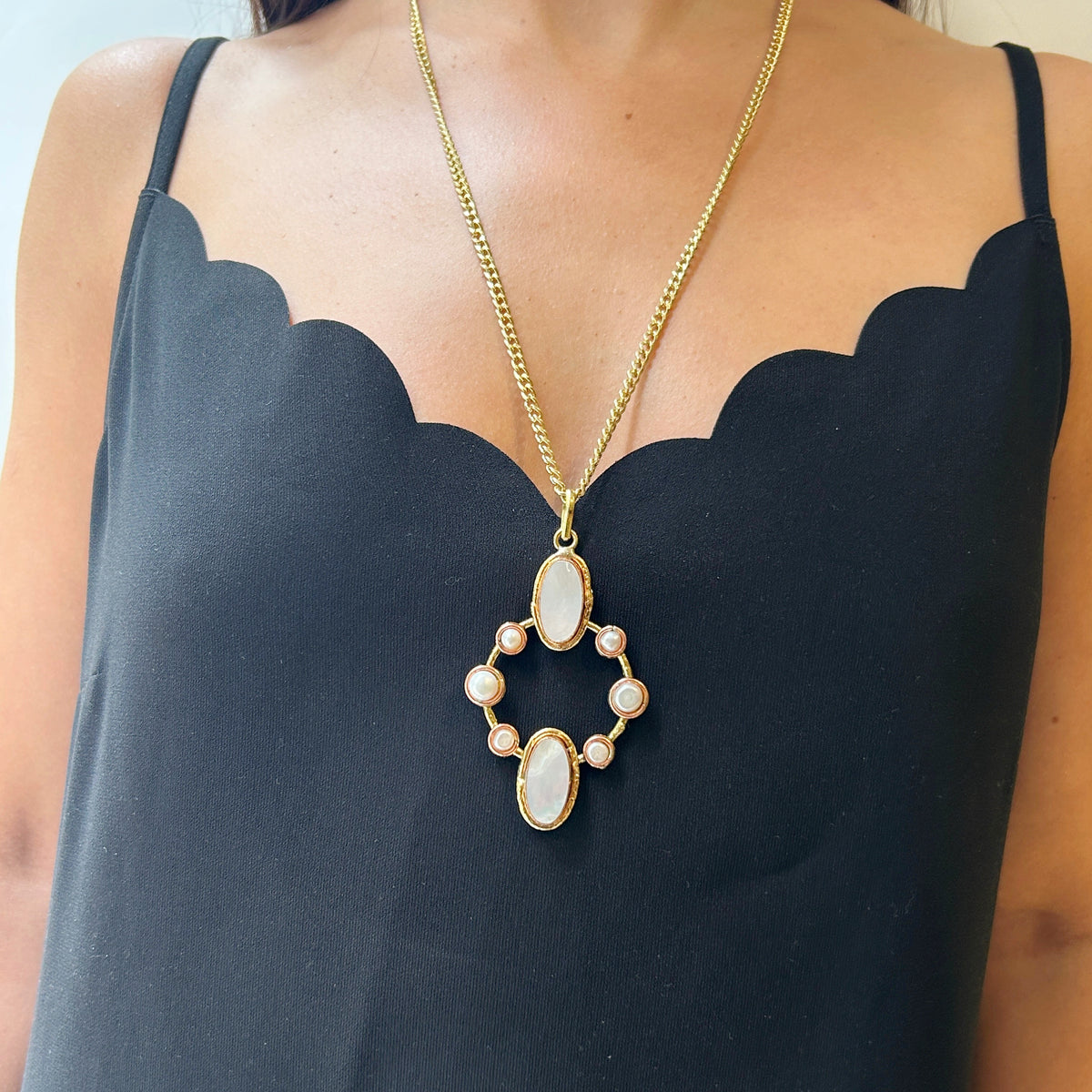 Collar dije geométrico, vista 3 – Fahoma