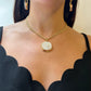 Collar dije rectangular de nácar, vista 2 – Fahoma