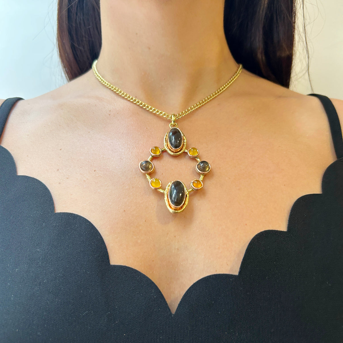 Collar dije geométrico, vista 6 – Fahoma