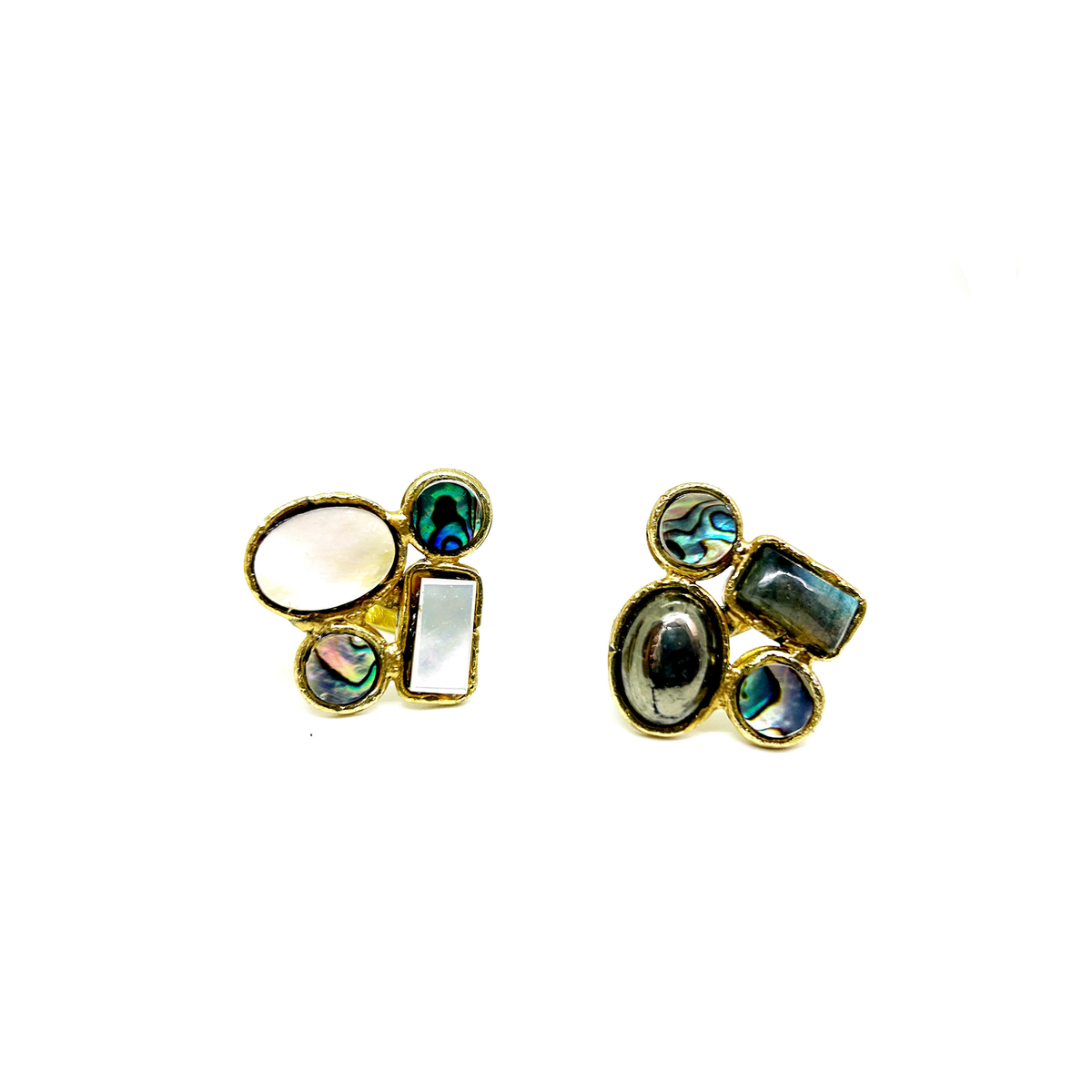 Anillo multi piedras, vista 3 – Fahoma