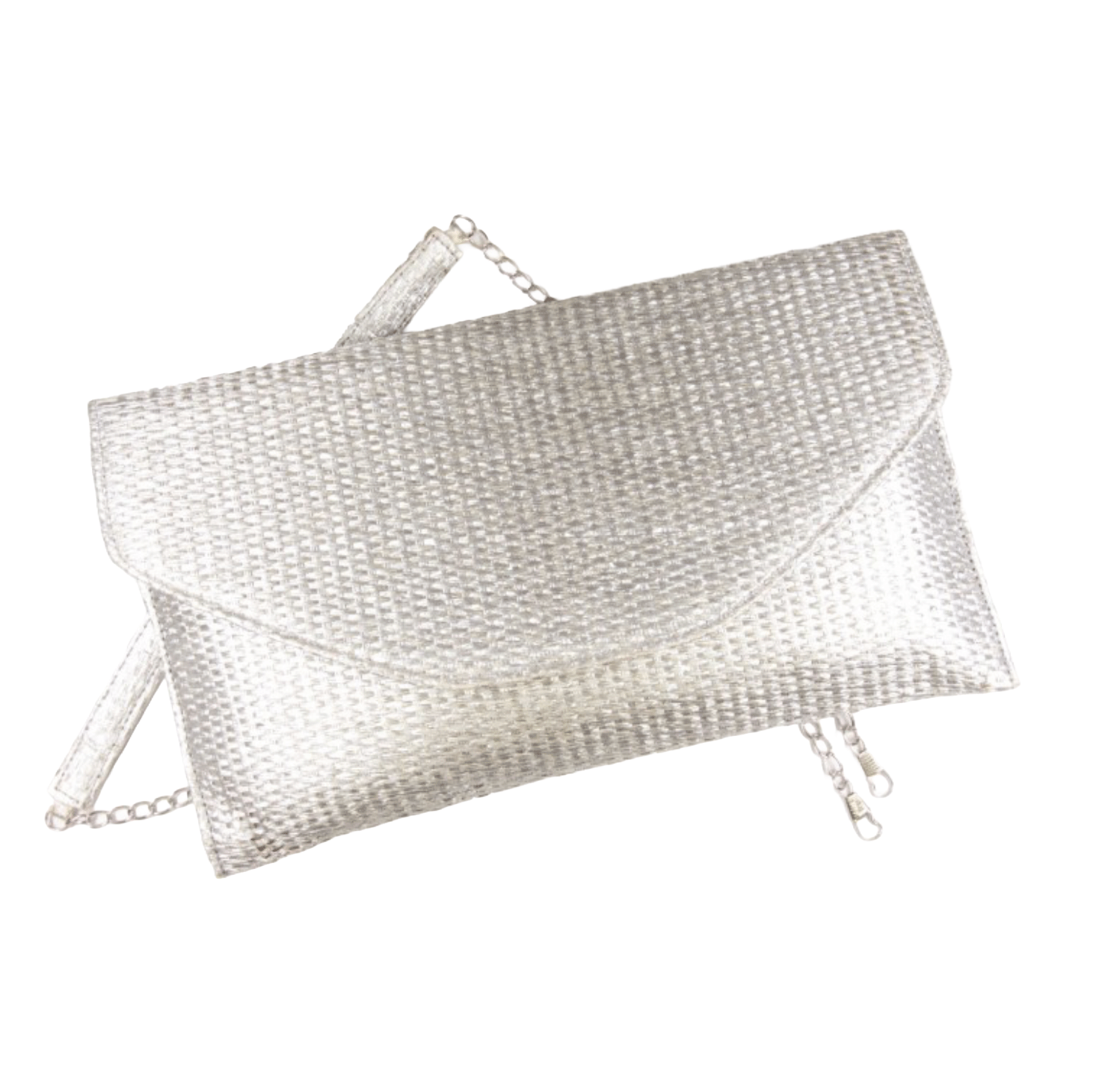 Bolso rafia plateado – Fahoma, bijouterie en Uruguay