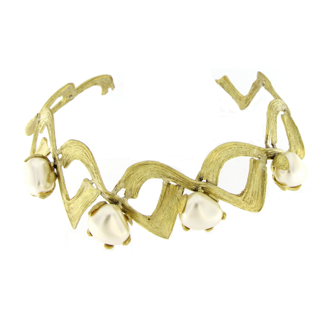 Choker entrelazado con perlas, vista 2 – Fahoma