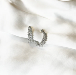 Argollas espiga de zirconia