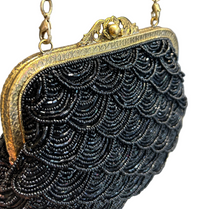 Cargar imagen en el visor de la galería, Bolso mostacillas negro
