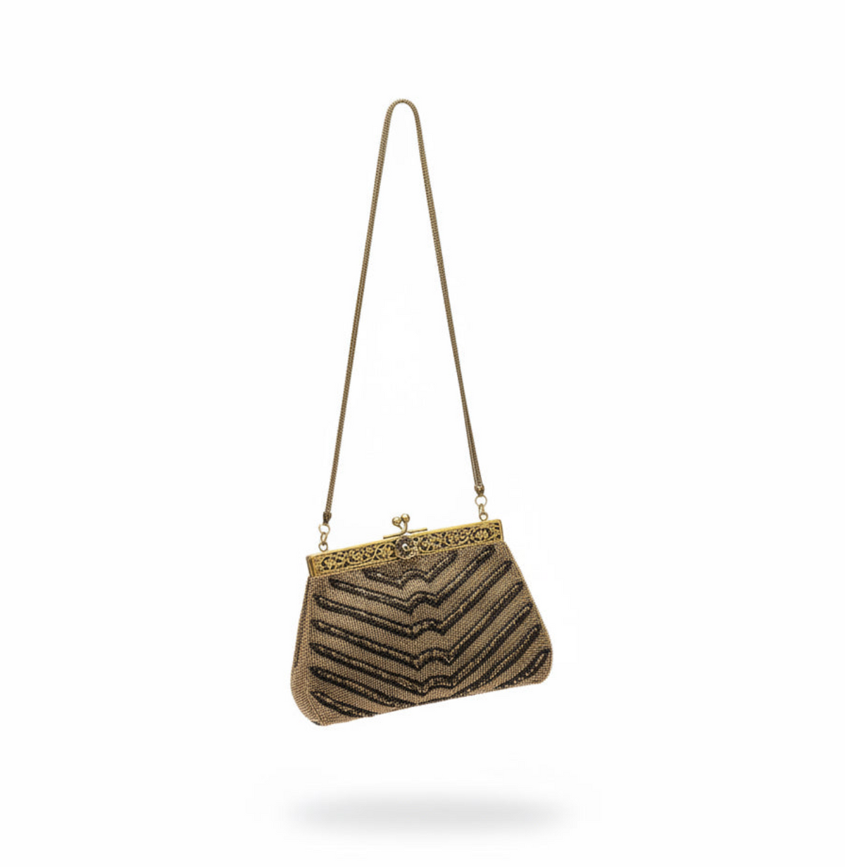 Bolso dorado y negro – Fahoma, bijouterie en Uruguay