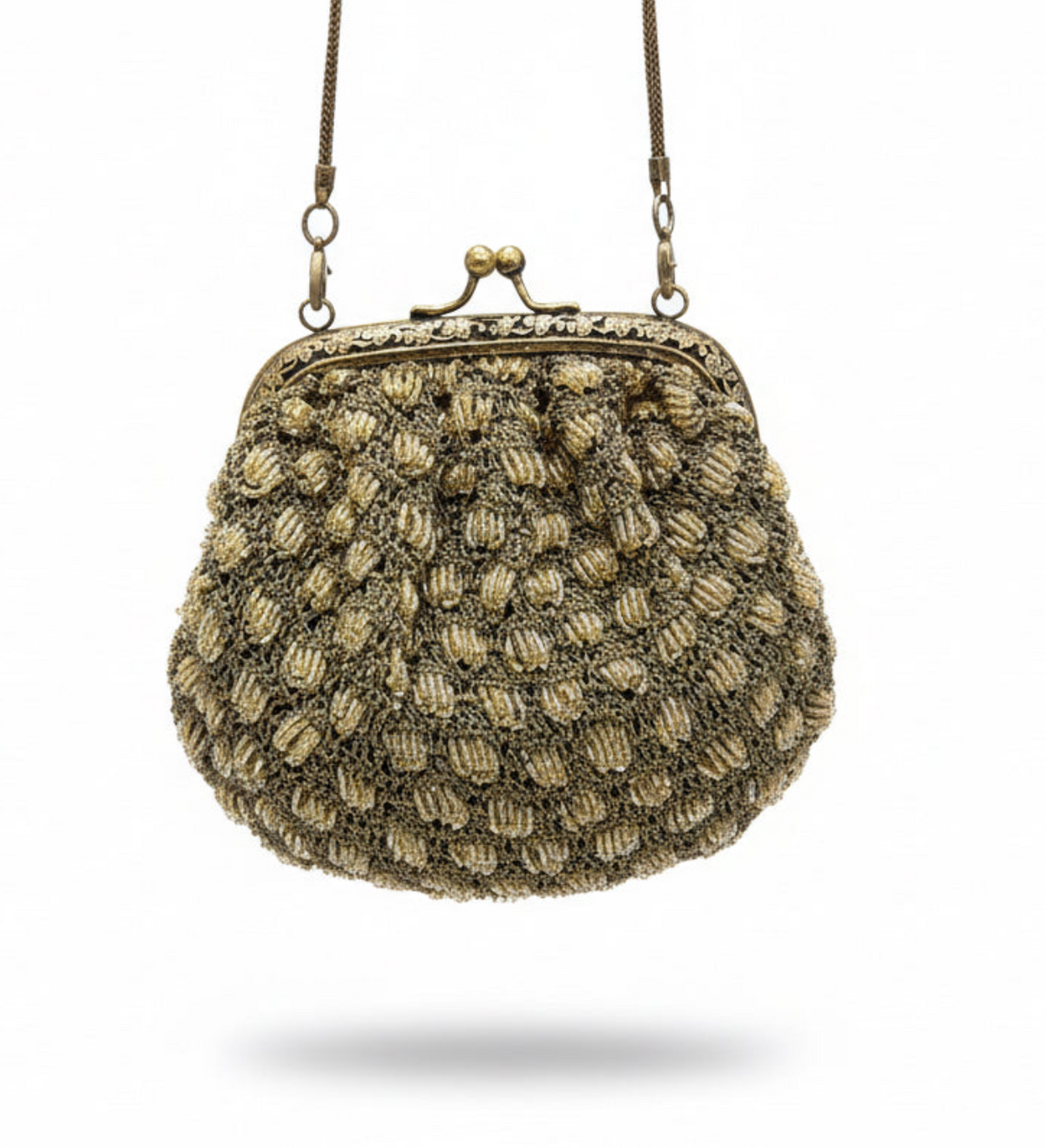 Bolso verde oliva con dorado – Fahoma, bijouterie en Uruguay