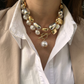 Collar dorado y perlas, vista 2 – Fahoma