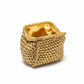 Bolso anudado dorado, vista 2 – Fahoma