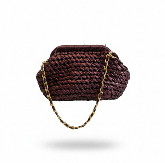 Bolso anudado borravino, vista 2 – Fahoma