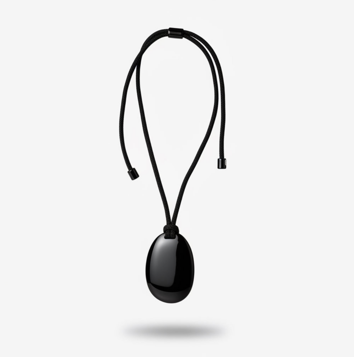 Collar de resina negra – Fahoma, bijouterie en Uruguay