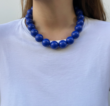 Cargar imagen en el visor de la galería, Collar esferas azul
