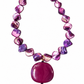 Collar violeta de nácar y resina – Fahoma, bijouterie en Uruguay