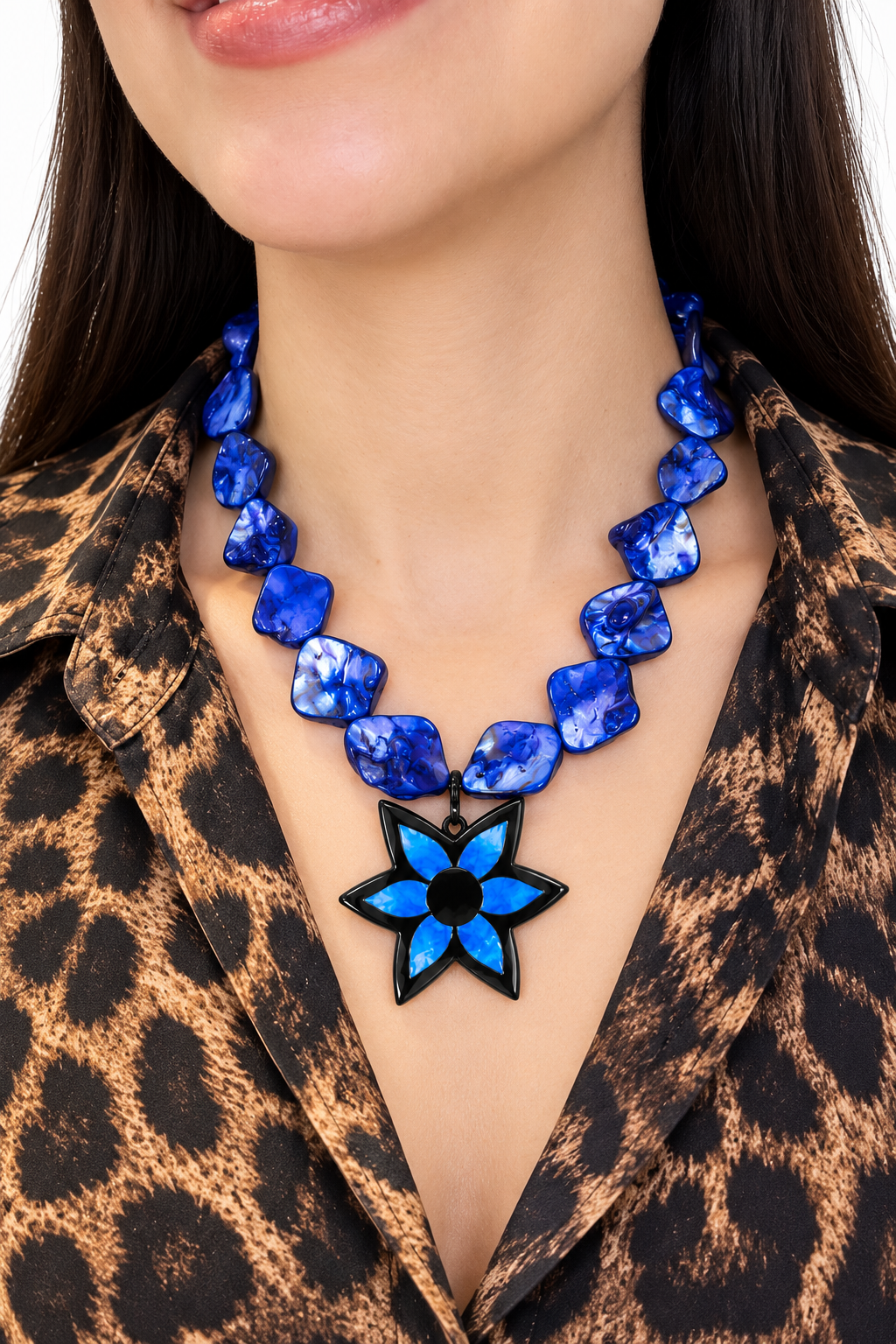 Collar nácar azul, vista 2 – Fahoma