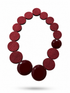 Collar de cuero bordó – Fahoma, bijouterie en Uruguay